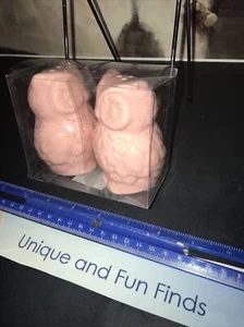 Pretty Pink Owl Salt and Pepper Shakers - Picture 1 of 4