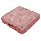 Adele Floral Coral Floor Cushion Luxury Cotton Large Seat Pad Chair Garden