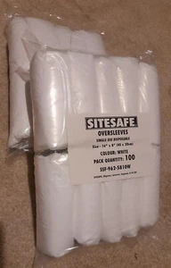 200 x White Disposable Over Sleeves, Plastic Cover Arm Protection, DIY, painting - Picture 1 of 1