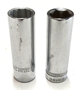 1/4 Drive 1/2 inch, 1 ea 6 & !2 Point Deep Sockets Made in USA, Assorted Brands - Bild 1 von 4