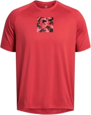 Under Armour Men's T shirt 4XL Loose fit Tech Print Fill Red Solstice NWT - Image 1 of 4