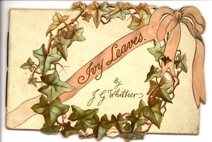 IVY LEAVES, Tuck booklet, floral images, Edwardian artist GIACOMELLI number 1180 - Imagen 1 de 7