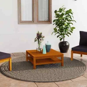 NNEVL Coffee Table 65x65x35 cm Solid Acacia Wood - Picture 1 of 5