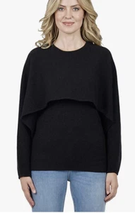 Love Token Womens Lyric Layer Cape Top Sweater Medium - Picture 1 of 6