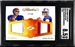 Jersey #17/20 RC Josh Allen 2018 Flawless Diamond Rookie Patch + Jim Kelly POP 1 - Picture 1 of 3