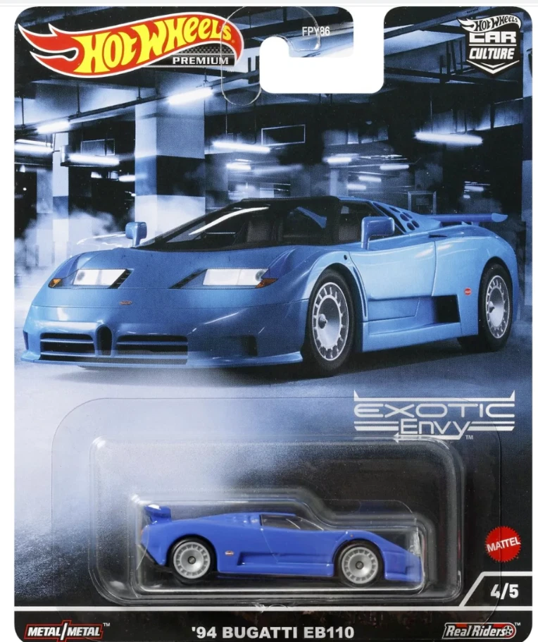 Coche fundido a presión Hot Wheels 2022 1:64 Car Culture Exotic Envy 1994 Bugatti EB110 Foto 1 de 1