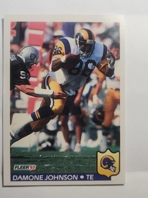 1992 Fleer #215 Damone Johnson Los Angeles Rams - Image 1 of 2