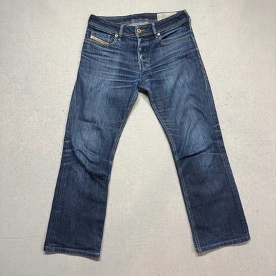 Jeans Diesel Para Hombres 30x27 Azul Oscuro Zatiny Bootcut Botón Mosca Denim Lavado 084HN Foto 1 de 4