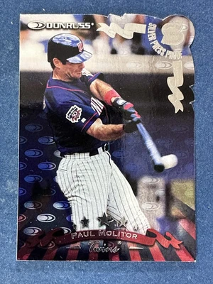 1998 Donruss Press Proof Silver #1 Paul Molitor Minnesota Twins /1500 - Image 1 of 2