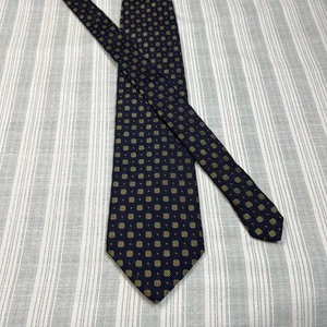 Corbata de Colección BOGGI Azul Dorado Geométrica Cuello #0319 100% Seda Italia 60 Pulgadas Largo - Imagen 1 de 10