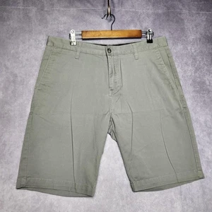 Volcom Shorts Mens 33 Casual Flat Front Modern Fit Chino Light Gray - Picture 1 of 12