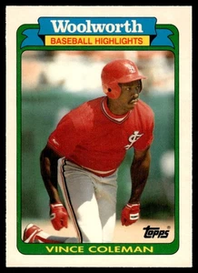 1990 Topps Woolworth Baseball Highlights Vince Coleman St. Louis Cardinals #10 - Picture 1 of 2