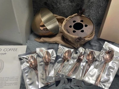 Christofle Mood Coffee Espresso Spoon 6 Set Egg Shaped ROSE GOLD - Image 1 of 4