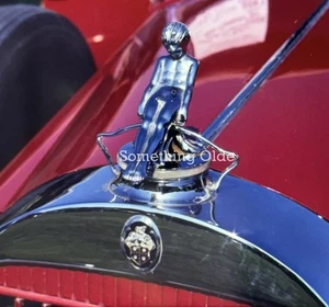 Tapa radiador adorno capucha 35 mm diapositiva años 30 Packard Adonis Daphne niño Art Deco - Imagen 1 de 3