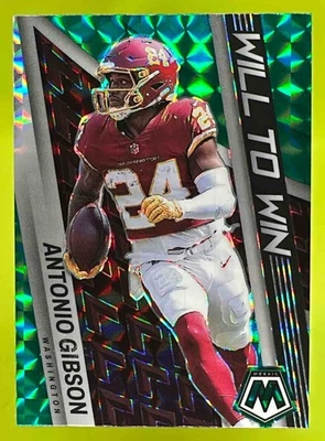 2022 Panini Mosaic #WW-19 Antonio Gibson Will to Win Green Washington Commanders - Image 1 of 2