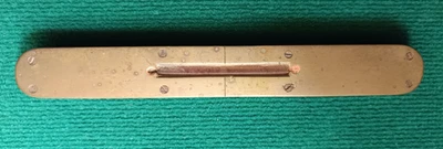 Ancien Niveau à Bulle en Laiton et Bois - W B - Photo 1/4