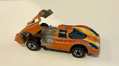 Vintage Hot Wheels 1969 P-917 Flying Colors Porsche Hong Kong Orange DieCast #9 - Image 1 of 4