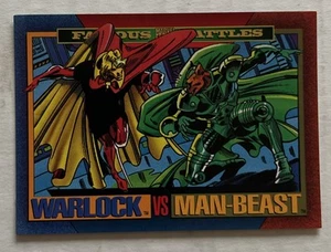 1993 Marvel Universe Series 4 IV # 161 Warlock Vs Man-beast - Picture 1 of 2