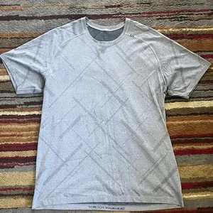 Camisa Lululemon Para Hombre XL Gris Atlética Gimnasio Correr Elástica - Imagen 1 de 11