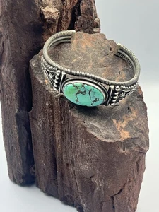 Indianer Navajo Howard Nelson Sterlingsilber 925 Türkis Armreif Armband - Bild 1 von 15