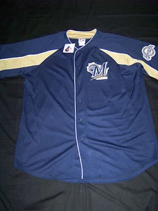 Camiseta para hombre Majestic Milwaukee Brewers cosida nueva con etiquetas - Imagen 1 de 3