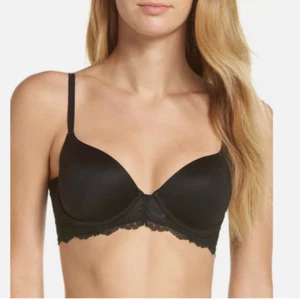Spanx Black Bra, Size 36B, Undie-tectable Lightly Lined Demi Underwire NEW - Picture 1 of 12