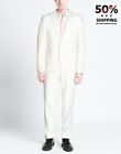 RRP€413 MANUEL RITZ Suit IT48 US38 M Ivory Unfinished Cuffs Single-Breasted