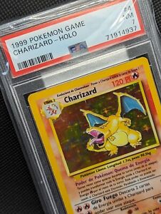 Pokemon TCG - SPANISH  Charizard 4/102 Base Set 1999 *eBay Certified* PSA 7 NM