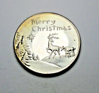 MERRY CHRISTMAS   1 oz PURE .999 SILVER ROUND