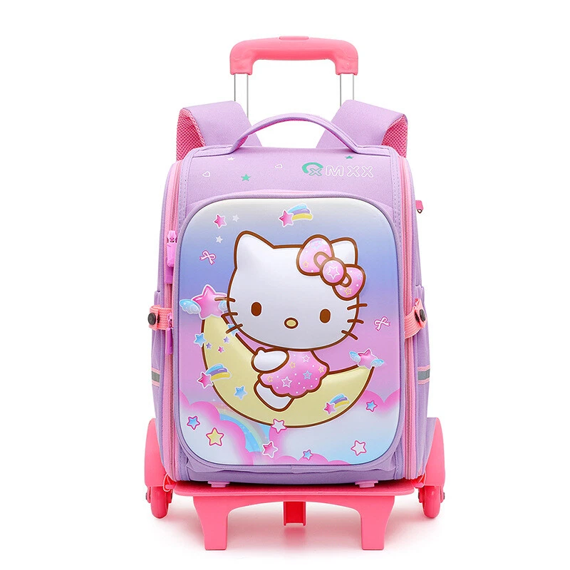 Bolso Escolar Estudiante Primario Mango Ruedas Anime Niño Niña Dibujos Animados Mochila Lindo Bolso Foto 1 de 4