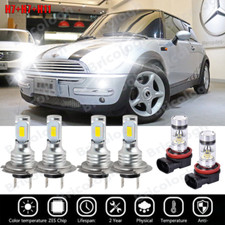 For Mini Cooper 2003-2006 2007 Combo 6x LED Headlight Fog Light Bulbs Kit 6000K
