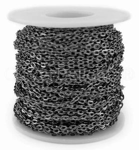 3x4 mm Kabelkette - Metallfarbe - 30 100 330 Fuß - Bulk Handwerk Schmuck Spule - Bild 1 von 6