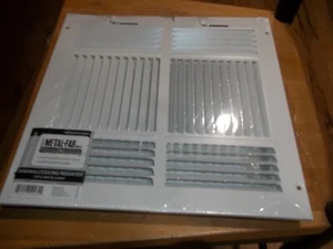 metal fab 12 x 12 white 4 way1 vent cover - Bild 1 von 2