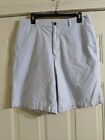 Izod Mens Shorts Size 34 Light Blue with White Stripes Great Condition