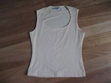 LADIES CUTE YELLOW SIMPLE POLYESTER SLEEVELESS TOP BY SPORTS GIRL SIZE 8 CHEAP