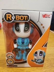 Ming Ying Diecast Talking Robot Record Own Message New In Box BLUE - Picture 1 of 5