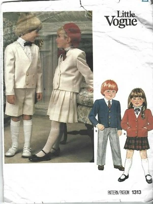 Little Vogue Sewing Pattern 1313, Jacket, Skirt, Pants, Shorts, Size Child 4 - Image 1 of 2