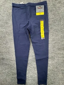 Kirkland Signature Leggings Women's Small French Terry Pull On Stretch Navy New - Picture 1 of 7