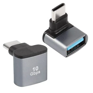 QIANRENON 90 degré Angle USB C OTG Adaptateur 10Gbps USB3.1 Femelle vers USB ... - Photo 1 sur 7