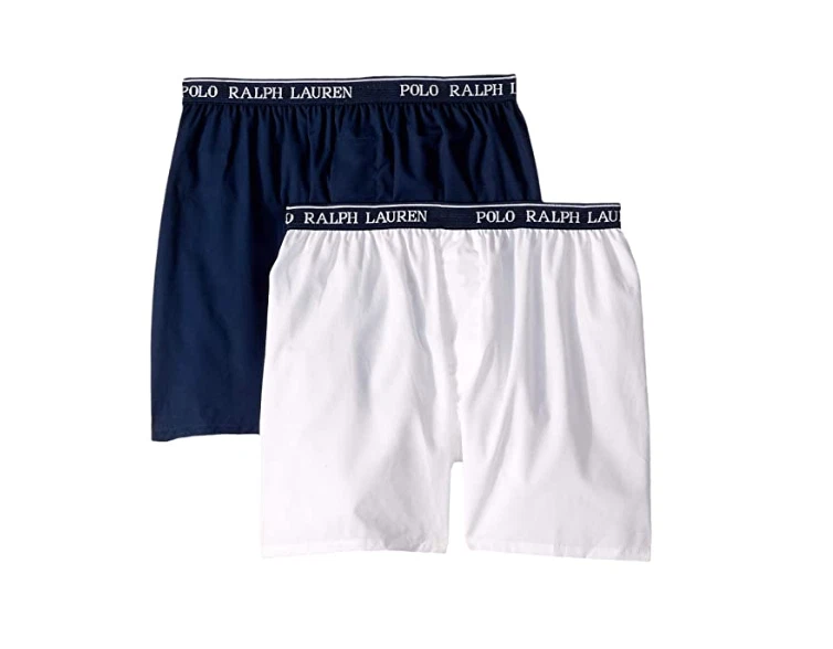 Polo Ralph Lauren для мальчиков тканые боксеры упаковка 2 шт. белые/синие размер S 3030 - Изображение 1 из 1
