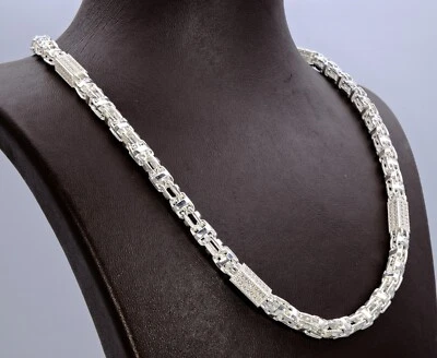 Käfigkette 925 Silber Magnumkette Vierkant Zirkonia Strass Hochglanz rhodiniert - Bild 1 von 4