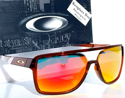 NEW Oakley CASTEL Shiny Rootbeer POLARIZED Galaxy Ruby Lens Sunglass 9147-03 - Image 1 of 4