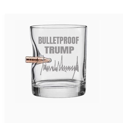 Vaso de whisky Bullet Embedded-Trump Signature 9 oz Foto 1 de 4