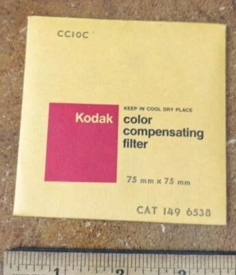CC10C Color Compensating Fliter 3" - 75mm Square Kodak  gelatin filter - Image 1 of 4