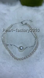 NUEVO Akoya AAA 3-7MM PULSERA PERLA BLANCA 7.5-8"" CIERRE ORO 18K - Imagen 1 de 2