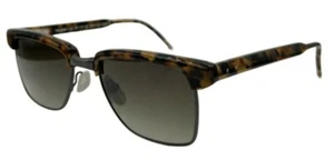 Thom Browne TB-006B-T-50 Brown Gray Square Sunglasses Japan W NEW LENSES - Picture 1 of 8