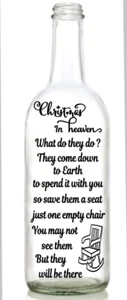 Vinyl Decal/Sticker Wine bottle diy CHRISTMAS in heaven - Picture 1 of 2