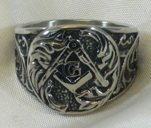 Ring Freimaurer aus Silber 925 Sterling Silber Freimaurer Masonic Ring Big - Picture 1 of 1