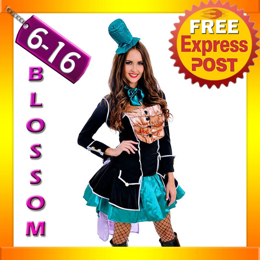 Fantasia de Galinhas Alice no País das Maravilhas J69 Chapeleiro Maluco Fantasia Extravagante - Imagem 1 de 4