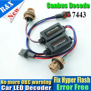 2x T20 7440 7443 LED Error Canceller Canbus Load Resistor Hyper Flash Decoder - Picture 1 of 9